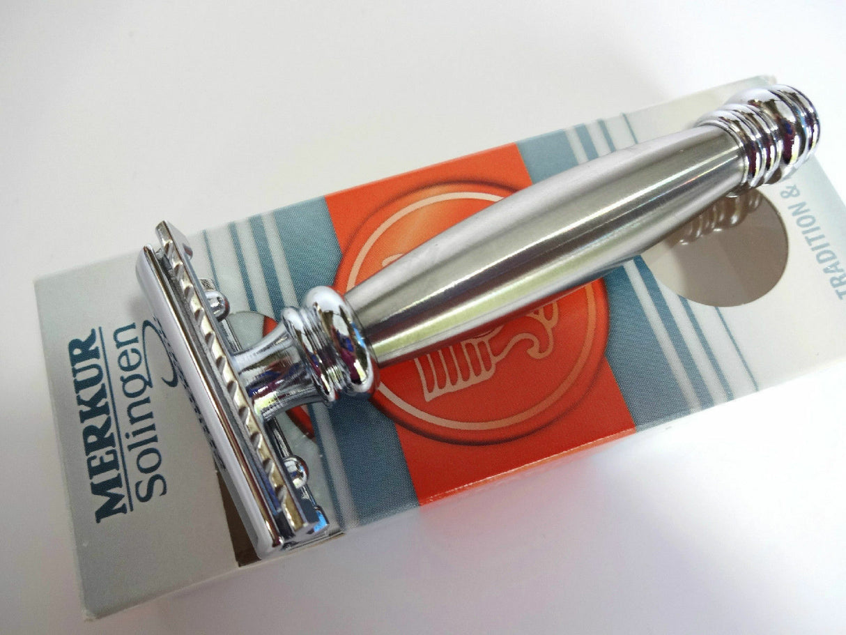 MERKUR 43C Closed Comb, "Fatty" Stainless Steel Handle DE Safety Razor