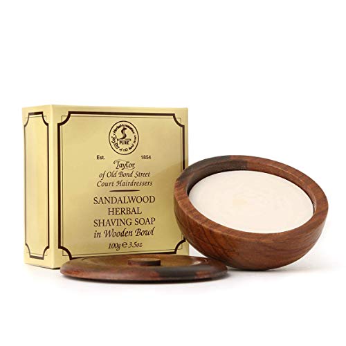 Taylor of Old Bond Street - Sandalwood Shaving Soap in a Wooden Bowl - 3.5 oz.