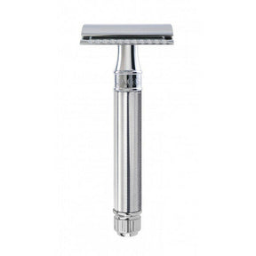 Edwin Jagger DE89 Knurled DE Double Edge Safety Razor (Chrome)