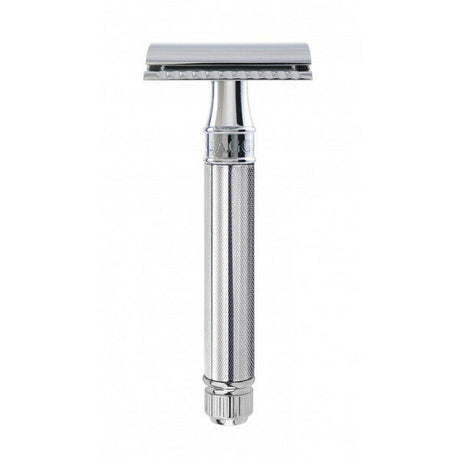 Edwin Jagger DE89 Knurled DE Double Edge Safety Razor (Chrome)