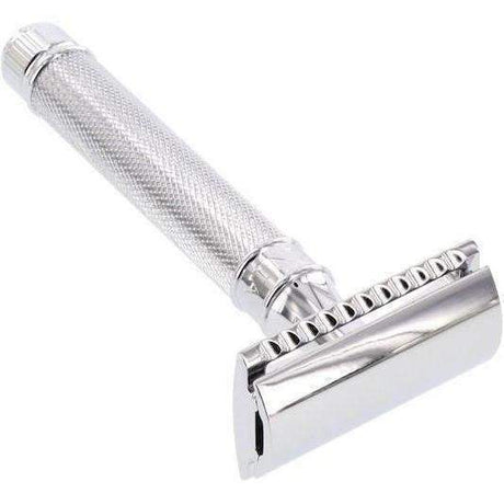 Edwin Jagger DE89 Knurled DE Double Edge Safety Razor (Chrome)