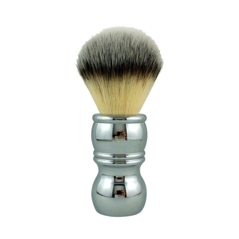 RazoRock Chrome Silvertip Plissoft Synthetic Shaving Brush