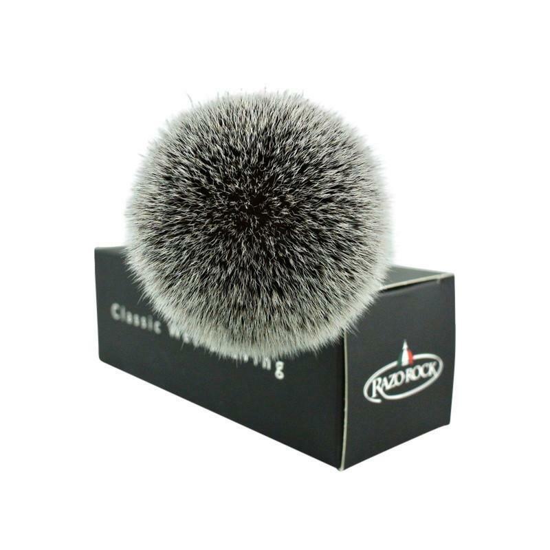RazoRock Chrome Silvertip Plissoft Synthetic Shaving Brush