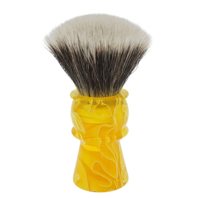 AP Shave Co. - 24mm G5C - Synthetic Shaving Brush - Semi-Transparent Yellow Handle