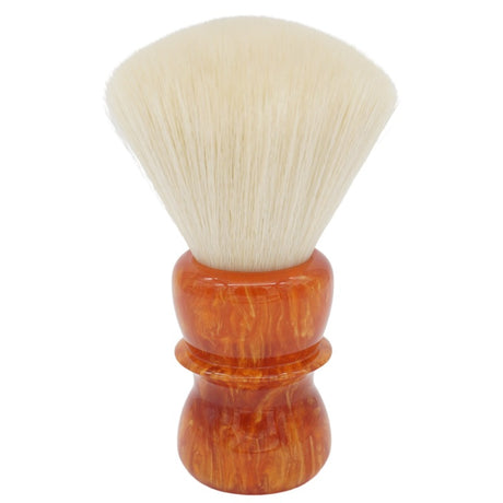 AP Shave Co. - 26mm Cashmere Fan - Orange Resin Synthetic Shaving Brush