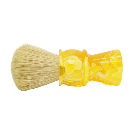 AP Shave Co. - 26mm Faux Boar - Synthetic Shaving Brush - Semi-Transparent Yellow Handle