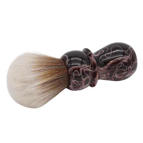 AP Shave Co. - 26 mm Synbad Bulb - Synthetic - Mocha Brown Swirl - Shaving Brush