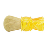 AP Shave Co. - 28mm Faux Boar - Synthetic Shaving Brush - Semi-Transparent Yellow Handle
