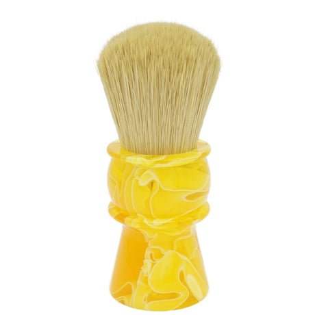 AP Shave Co. - 28 mm Faux Boar - Synthetic - Semi-Transparent Yellow - Shaving Brush