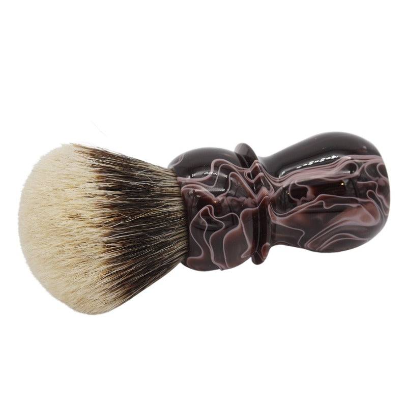 AP Shave Co. - 28mm Gelousy SHD Bulb - Two Band Badger - Mocha Brown Swirl - Shaving Brush