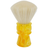 Shave Co. - 30mm Cashmere Fan - Synthetic Shaving Brush - Semi-Transparent Yellow Handle