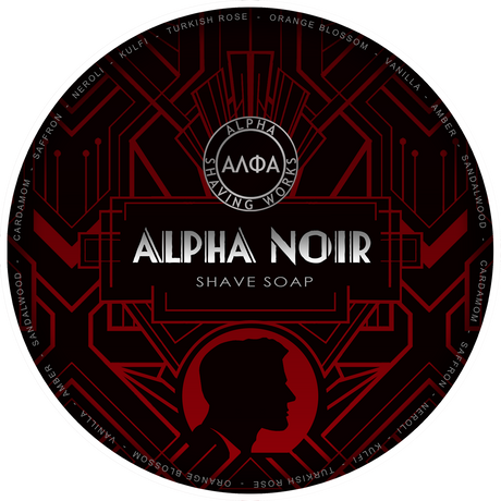 Alpha Shaving Works - Alpha Noir - Artisan Shaving Soap - 4oz