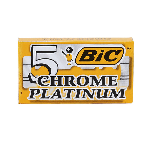 Bic - Chrome Platinum Double Edge Razor Blades - Pack of 5 Blades