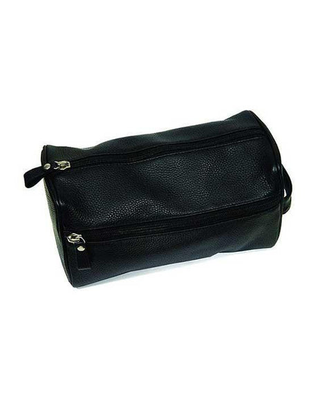 Black Pebble Leather Dopp Bag