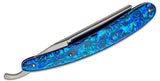 Boker  - O-1 Carbon Steel 7/8 Blade - Blue Paua Shell - Straight Razor - 140557