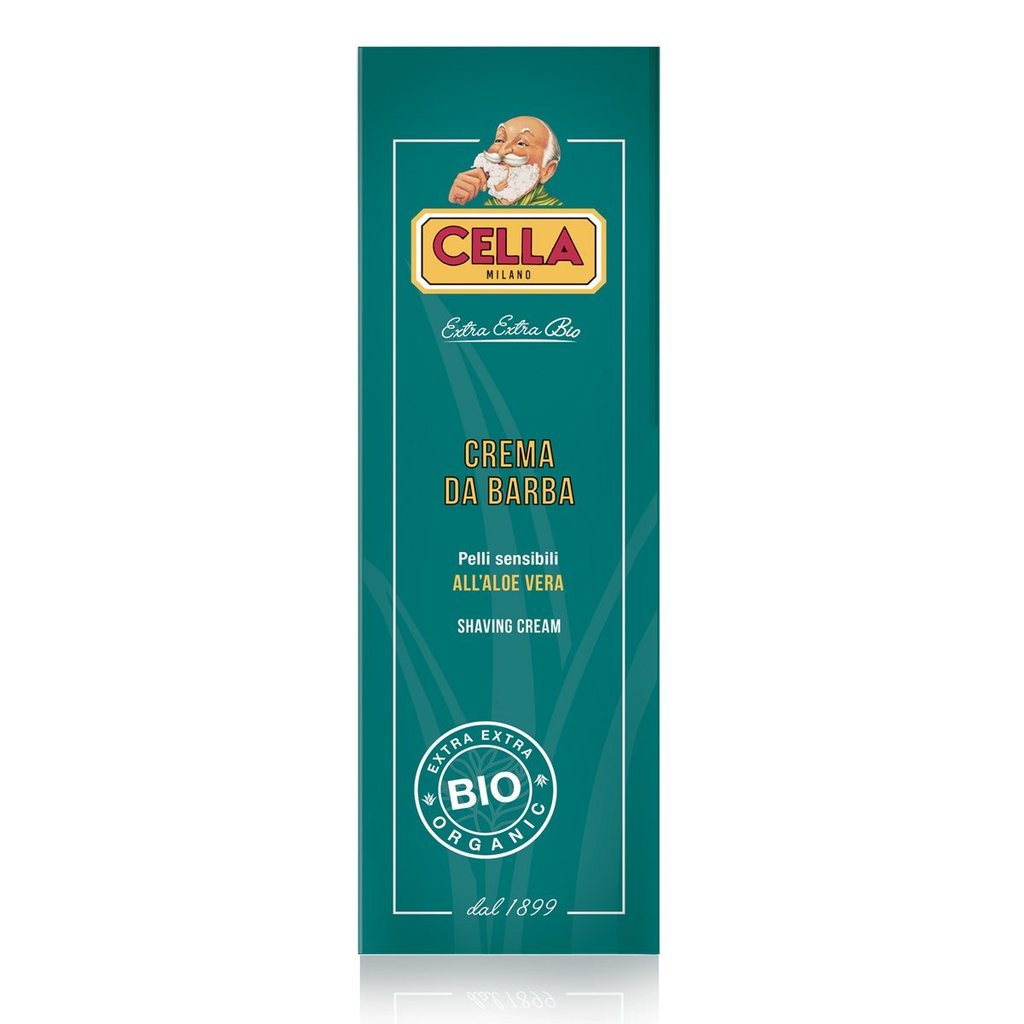 Cella Bio Organic Shaving Cream with Aloe Vera 150ml 5.1 fl oz