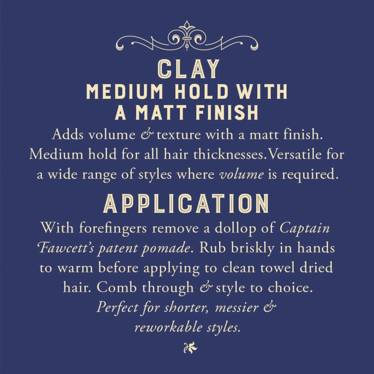 Captain Fawcett - Matt Clay Blue - Pomade 100 g