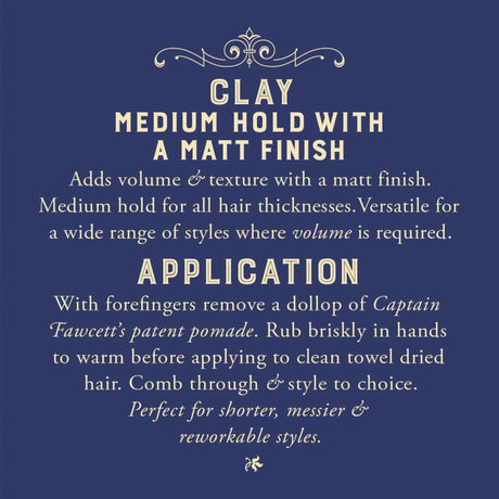 Captain Fawcett - Matt Clay Blue - Pomade 100 g