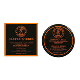 Subtle yet definitively manly, Castle Forbes Cedar and Sandalwood Shaving Cream collaborates with your expert brush technique, together producing a lubricating lather that protects your skin from nicks, cuts and shaving irritation. Just a little dab of the semi-solid cream magically develops into a creamy and moisturizing drift of fine textured suds, preparing the skin for an amazing shave. Skin will be soft, smooth and delightfully scented with deep masculine notes of smoky wood and pungent cedar. 