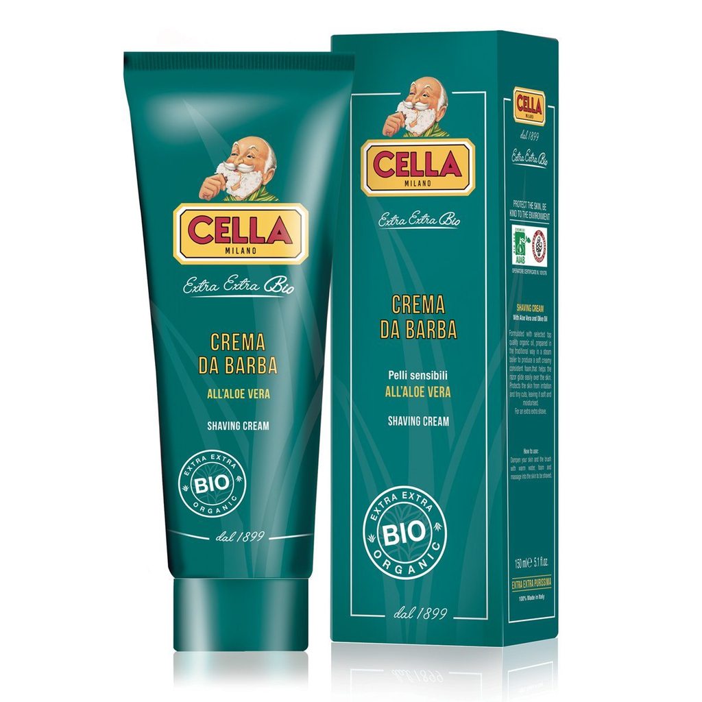 CELL BIO クリーム30g Cella Bio Organic Shaving Cream with Aloe Vera 150ml 5.1 fl oz
