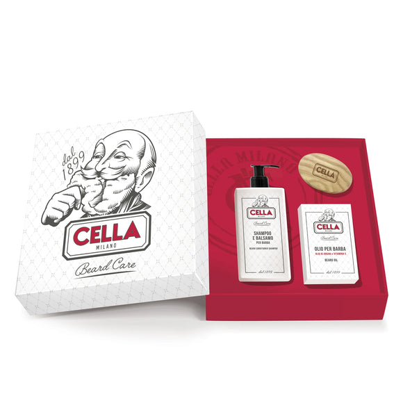 Cella Milano - Beard Care Set - Includes Beard Shampoo, Beard Oil, and Beard Brush