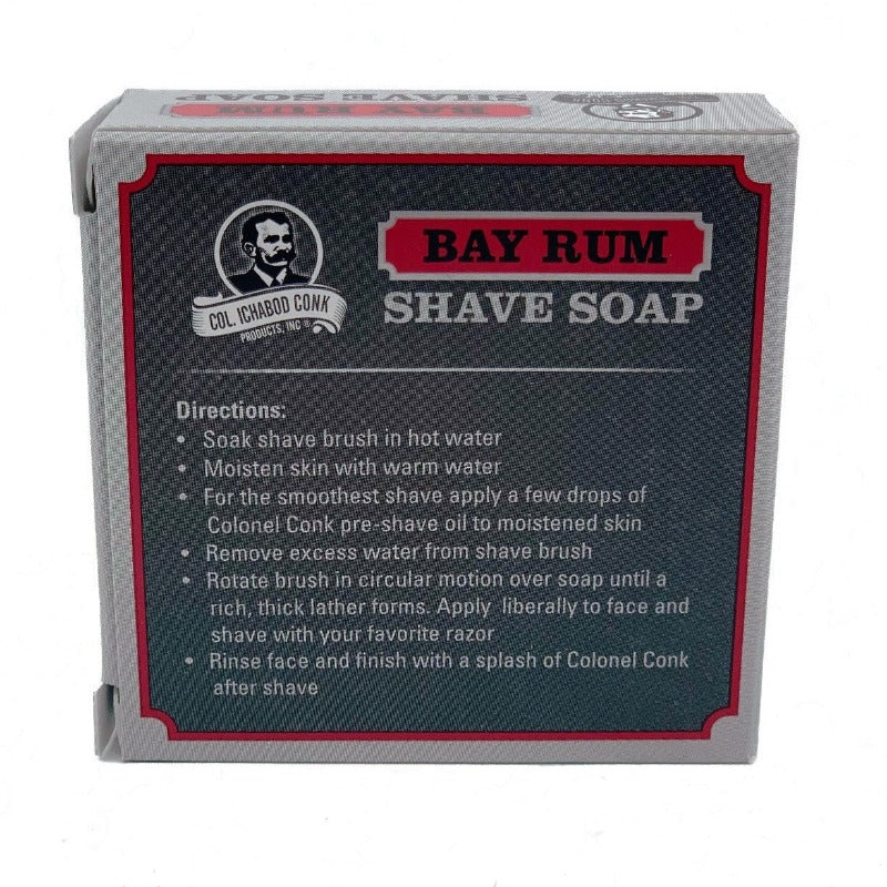 Col. Conk - Bay Rum - Shave Soap 2 oz. - Directions