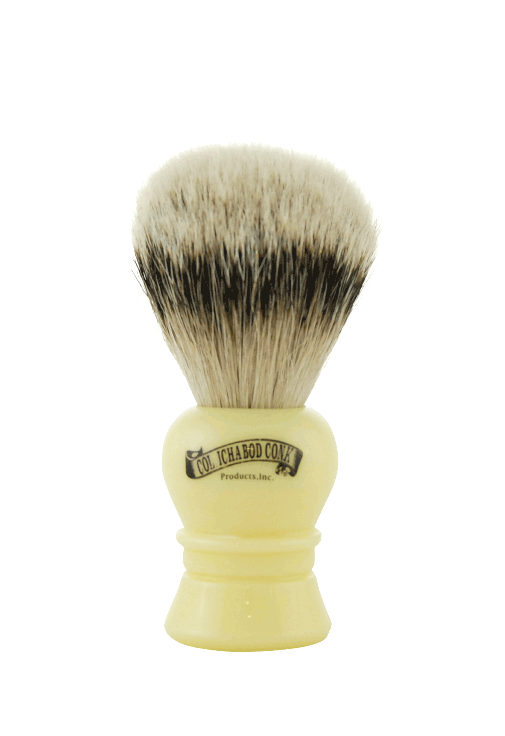 Col. Conk - Silver tip Badger Shaving Brush - Faux Ivory Handle