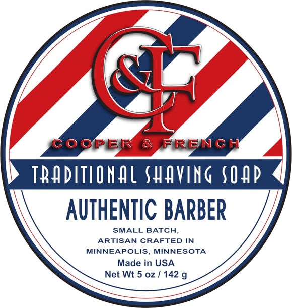 Cooper & French - Authentic Barber Shaving Soap - 5oz