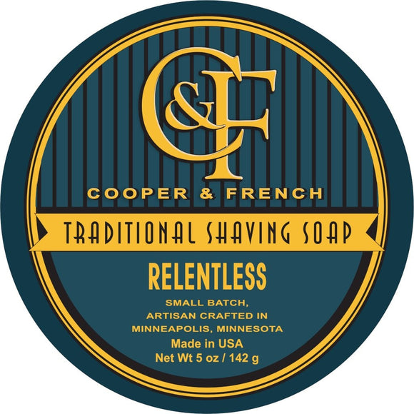 Cooper & French - Relentless Shaving Soap - 5oz