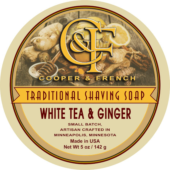 Cooper & French - White Tea & Ginger Shaving Soap - 5oz