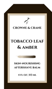 Crowne and Crane - Artisan Aftershave Balm - Tobacco Leaf and Amber