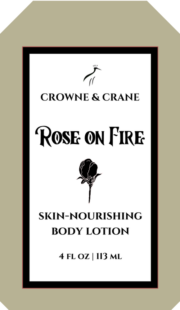 Crowne and Crane - Rose on Fire - Artisan Aftershave Balm