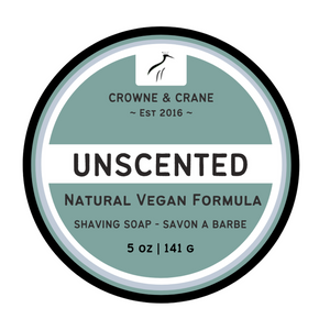 Crowne and Crane - Unscented - Vegan Shaving Soap