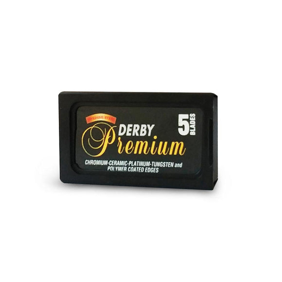 Derby - Premium Chromium-Platinum Double Edge Razor Blades - 5 Pack