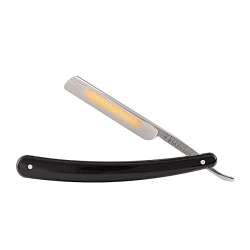 Dovo - Stainless Steel Straight Razor INOX 3/8 - Black Scales