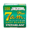 Durablade - 7AM Plus Hi Platinum  Saloon Half DE Blades - 100 Pack