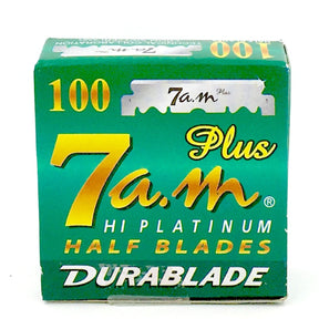 Durablade - 7AM Plus Hi Platinum  Saloon Half DE Blades - 100 Pack