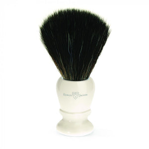 Edwin Jagger 21P47 Imitation Ivory Shaving Brush (Black Synthetic)