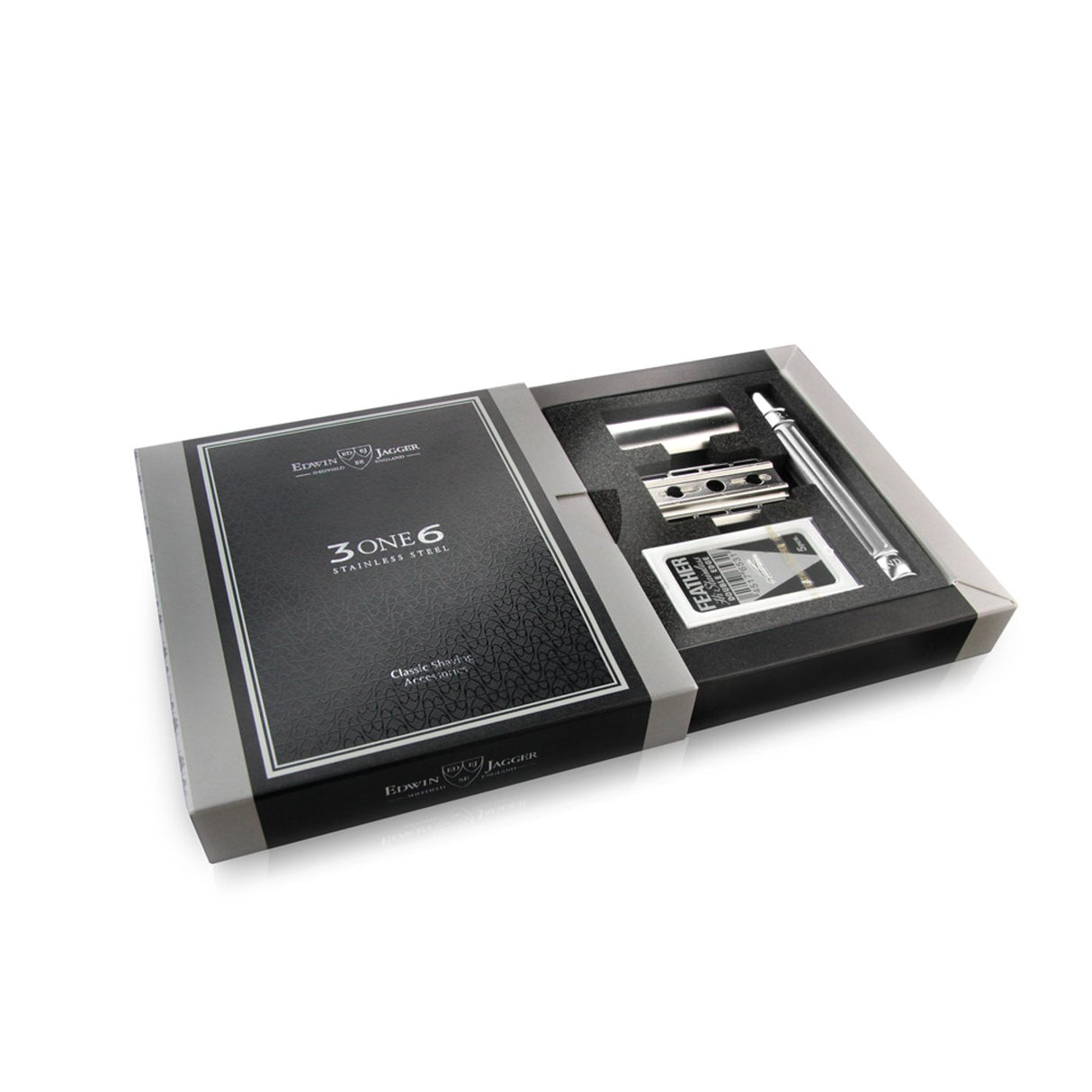 Edwin Jagger - 3ONE6 Stainless Steel Double Edge Safety Razor - Silver DESSGA9BL