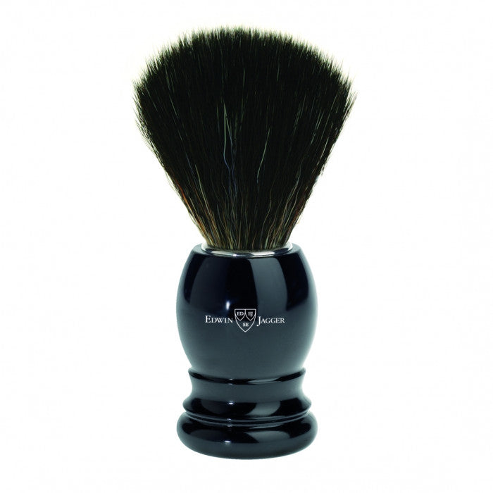 Edwin Jagger Imitation Ebony Shaving Brush (Black Synthetic) 21P26