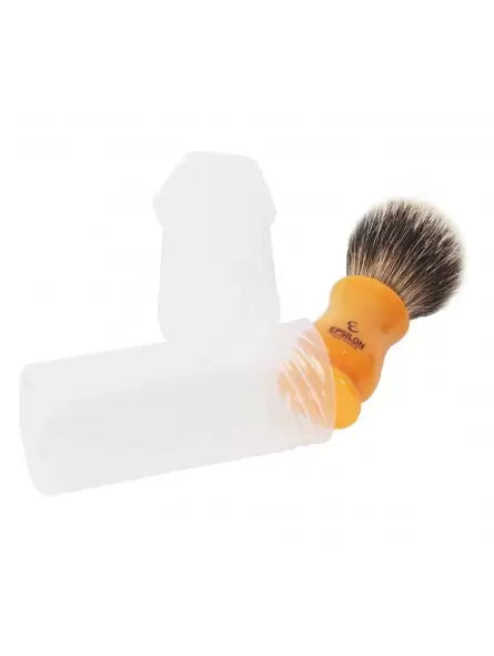 Epsilon - Clear Frosted Round Shaving Brush Travel Tube