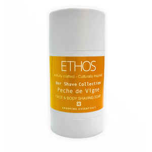 Ethos Grooming Essentials - Peche de Vigne - Face & Body Roll-On Shave Soap Stick