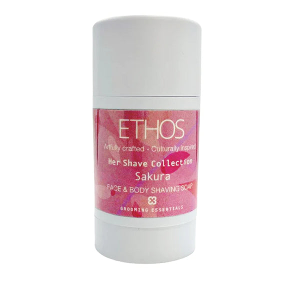 Ethos Grooming Essentials - Sakura - Face & Body Roll-On Shave Soap Stick