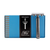 Fatip Grande Open Comb Double Edge Safety Razor - Gun Metal Black - 42109