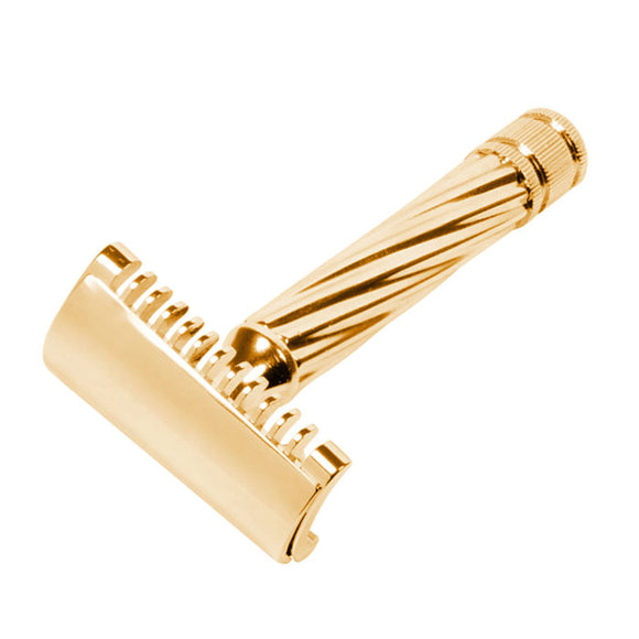 Fatip - Slant Open Comb Gold Safety Razor Lo Storto Made in Italy - 42146