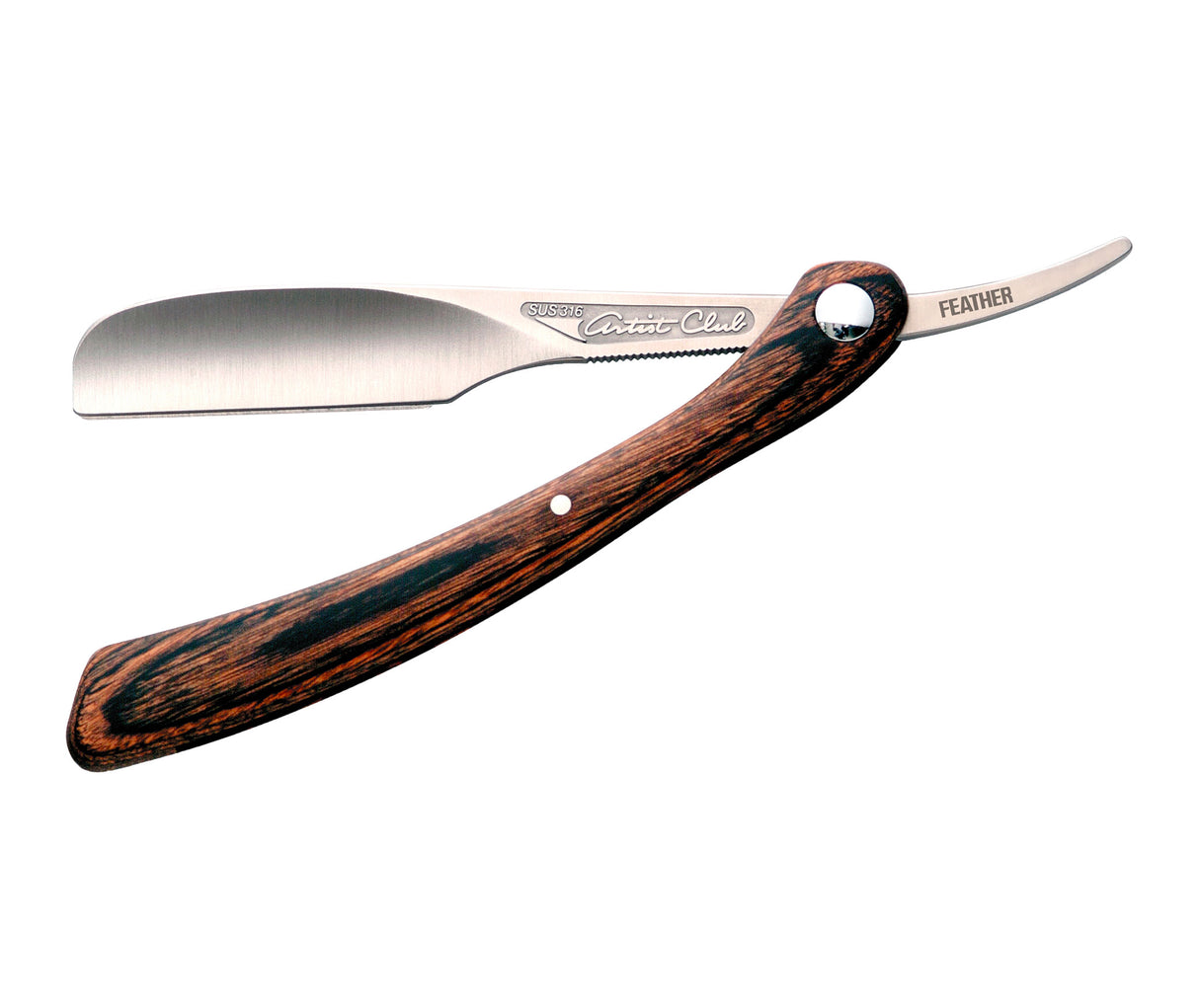 Feather - Artist Club Folding DX Wood Straight Razor Shavette