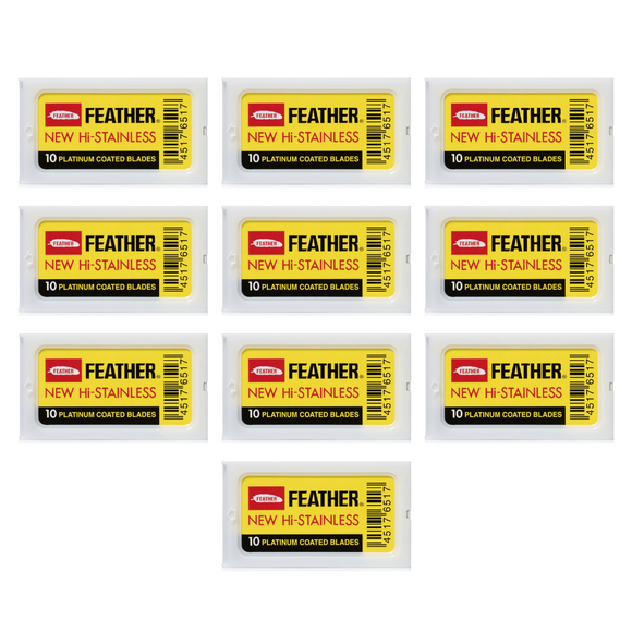 Feather - Hi-Stainless Double Edge Razor Blades - 100 Blades