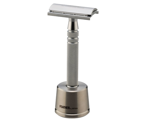 Feather - AS-D2 Stainless Steel Double Edge Safety Razor with Stand