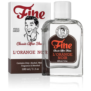 Fine L'Orange Noir Classic Aftershave is an elegantly formulated throwback to a time before shaving was refashioned into dermatology.  Expect to immediately fall in love with its refreshing face feel - accompanied by a masterfully refined fragrance that's as appealing to those of conventional tastes as it is to the avant-garde. Inspired by Terre d'Hermes (2006), the scent pairs rich earth with a hint of dry orange, and there's no better choice for the man who refuses to be categorized.