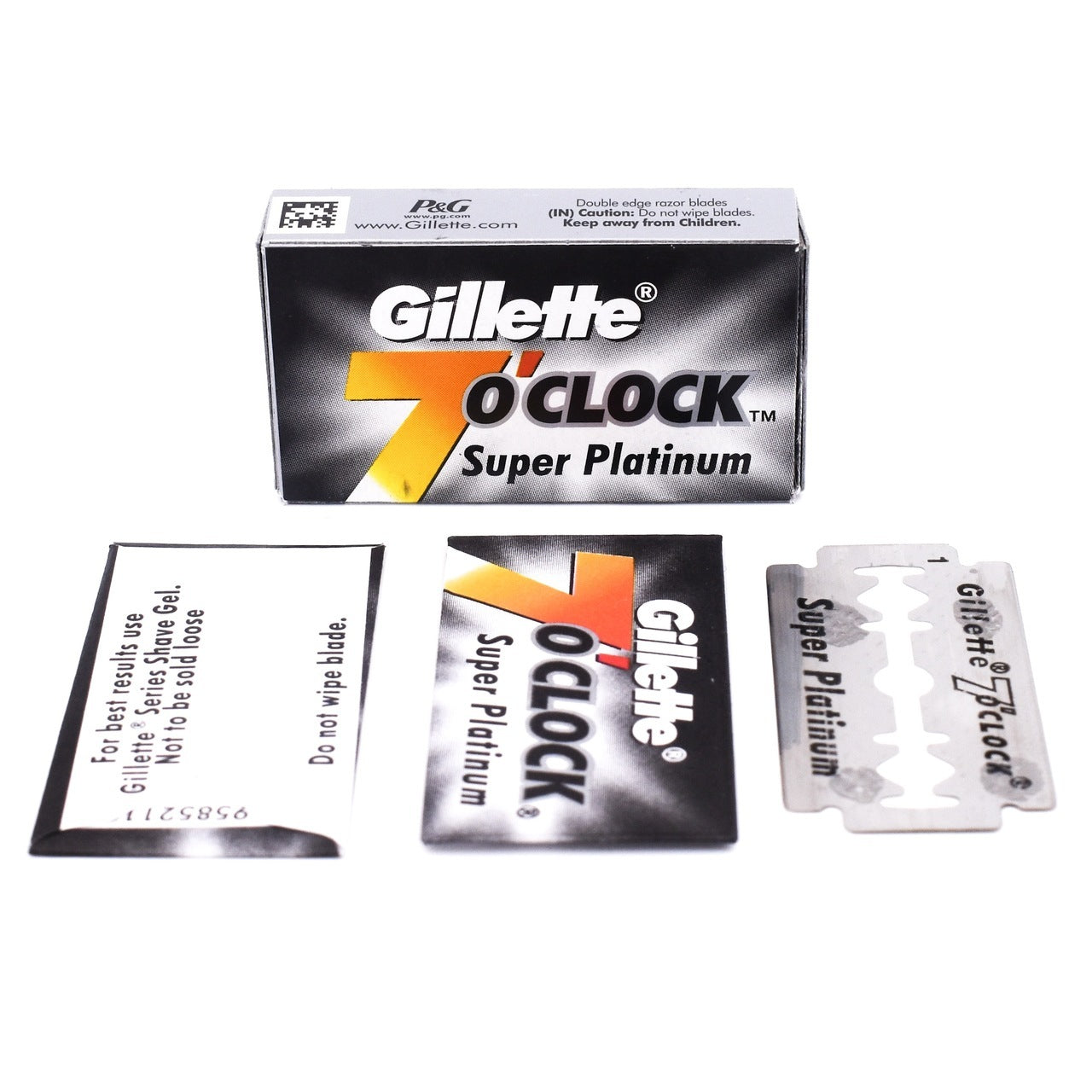 Gillette - 7 O'clock Black Super Platinum Double-Edge Razor
